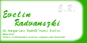 evelin radvanszki business card